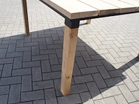1x massieve buitentafel eik 1m50 - afbeelding 4 van  5