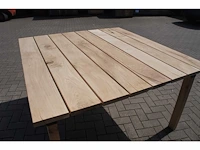 1x massieve buitentafel eik 1m50 - afbeelding 5 van  5