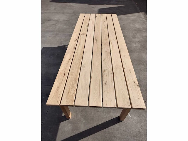 1x massieve buitentafel eik 2m80 - afbeelding 2 van  5