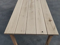 1x massieve buitentafel eik 2m80 - afbeelding 1 van  8