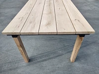 1x massieve buitentafel eik 2m80 - afbeelding 4 van  8