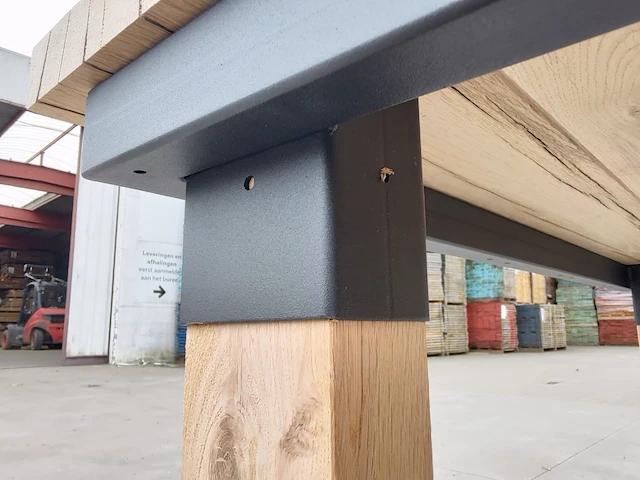 1x massieve buitentafel eik 2m80 - afbeelding 7 van  8