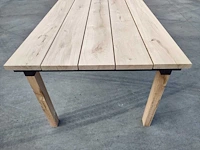 1x massieve buitentafel eik 2m80 - afbeelding 4 van  8