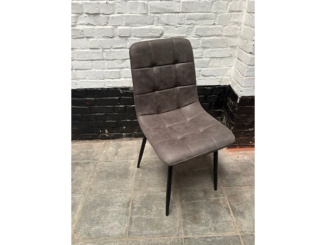 1x microfiber stoel antraciet - afbeelding 1 van  1