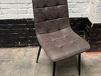 1x microfiber stoel antraciet - afbeelding 1 van  1