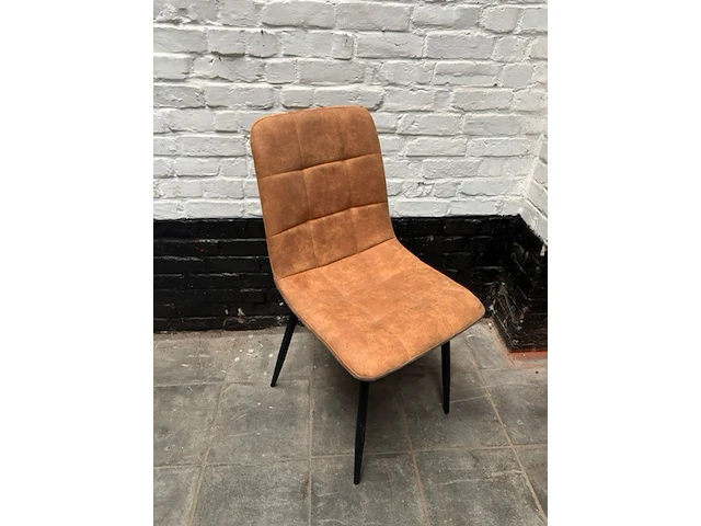 1x microfiber stoel cognac - afbeelding 1 van  1