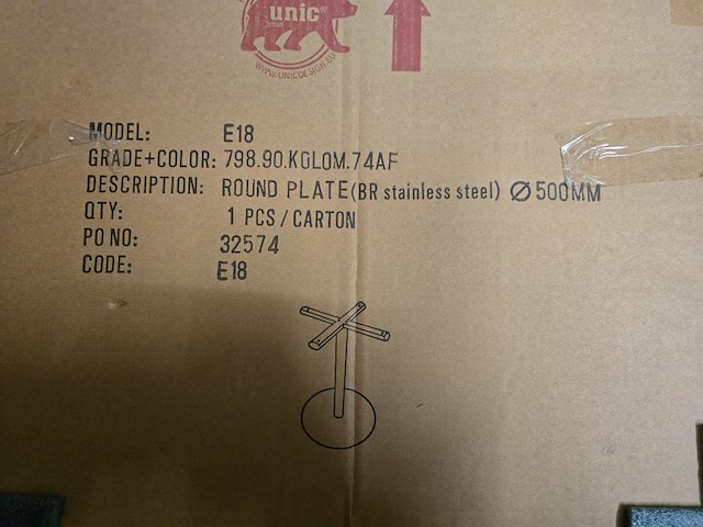 1x onderstel voor bistrotafel 72cm hoog - afbeelding 6 van  6