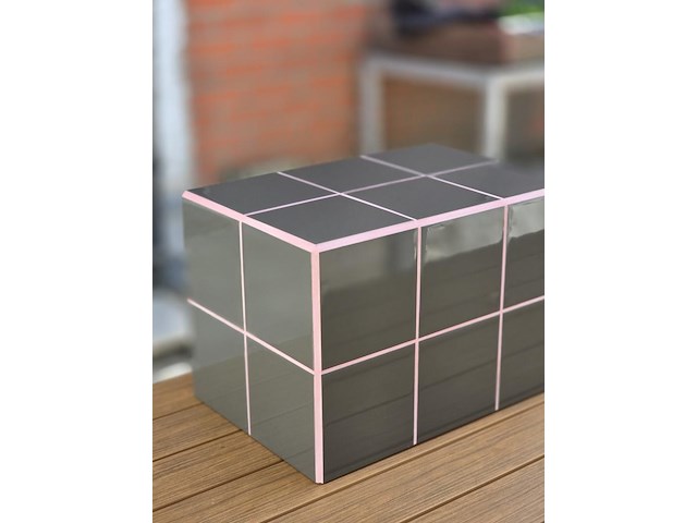 1x prototype design tegeltafel handmade 31x31x46h - afbeelding 3 van  7