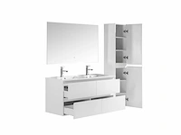 1x roma 120-03 - 120cm badkamermeubelset mdf - kleur: mat wit - afbeelding 2 van  8