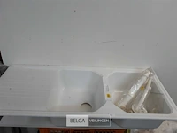 1x spoelbak pvc dubbel met sifon - afbeelding 2 van  3