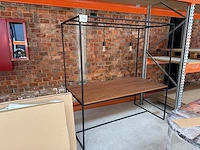 1x tafel vv. smeedijzer en verlichting - 1800mm - afbeelding 1 van  5