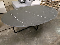 1x tafelblad ovaal keramiek 220x120 nero zwart - afbeelding 4 van  6