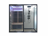 1x unieke sauna met douche - infrarood combinatie links showroommodel - afbeelding 1 van  8
