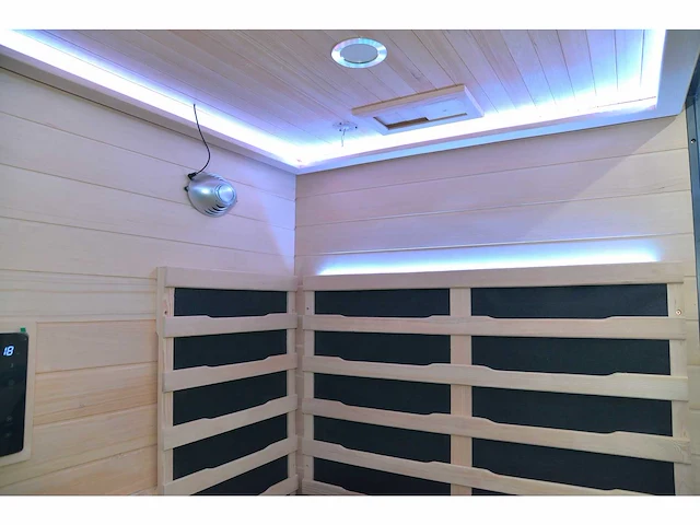 1x unieke sauna met douche - infrarood combinatie links showroommodel - afbeelding 3 van  8