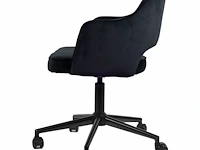 1x zwart velvet bureaustoel - afbeelding 4 van  4