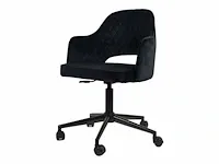 1x zwart velvet bureaustoel