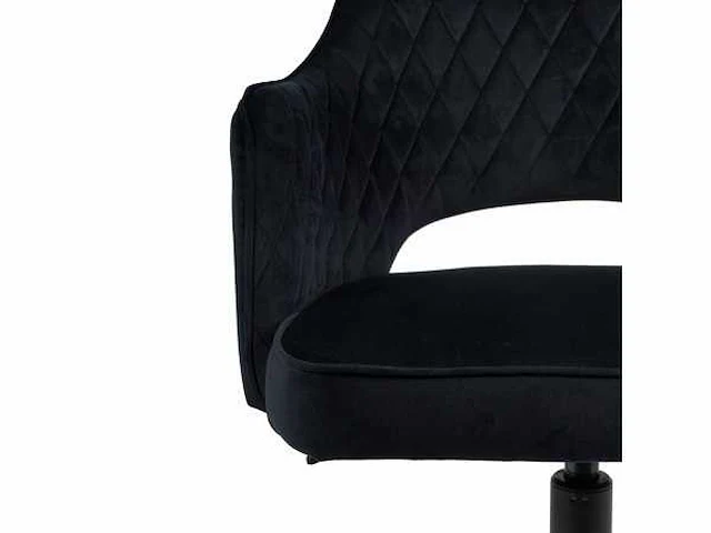1x zwart velvet bureaustoel - afbeelding 3 van  4