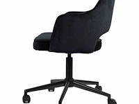 1x zwart velvet design bureaustoel - afbeelding 4 van  4
