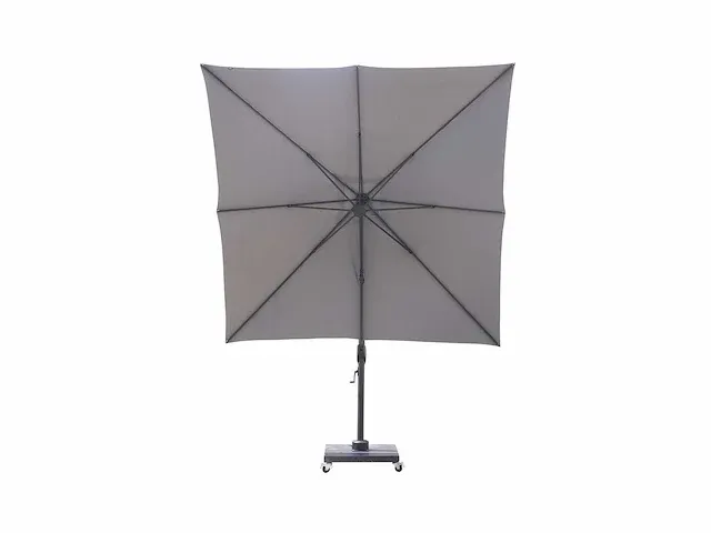 1x zweefparasol 3m - alu grijs frame - lichtgroen + voet - afbeelding 19 van  22