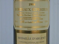 1x750ml bordeaux superieur, vignobles rocher cap de rive, 1994, medaille d'argent, concours national de grands vin de france macon - afbeelding 3 van  6