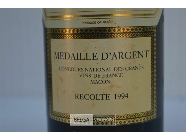 1x750ml bordeaux superieur, vignobles rocher cap de rive, 1994, medaille d'argent, concours national de grands vin de france macon - afbeelding 4 van  6