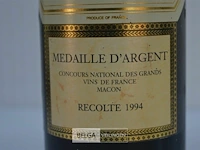 1x750ml bordeaux superieur, vignobles rocher cap de rive, 1994, medaille d'argent, concours national de grands vin de france macon - afbeelding 4 van  6