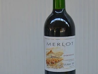 1x750ml merlot vin de pays doc, 2002, franse wijn, 12%