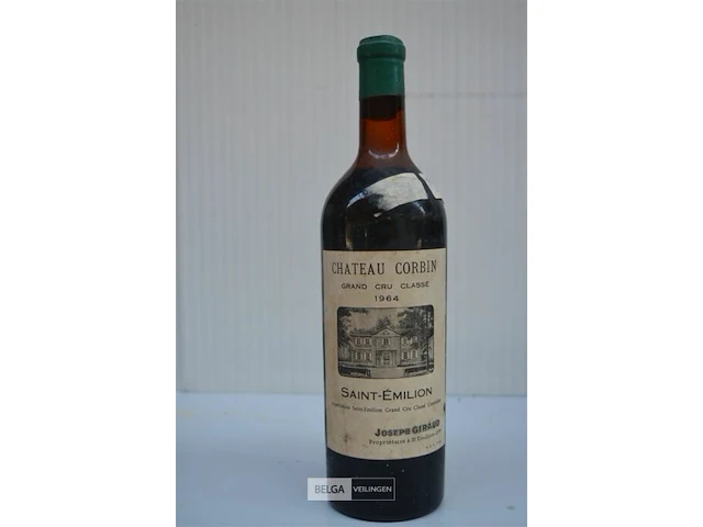 1x75cl château corbin, saint emilion grand cru classe 1964 - afbeelding 1 van  5