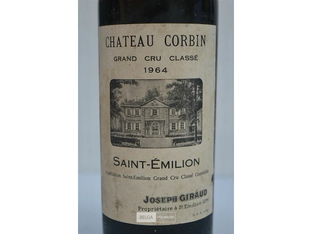 1x75cl château corbin, saint emilion grand cru classe 1964 - afbeelding 2 van  5