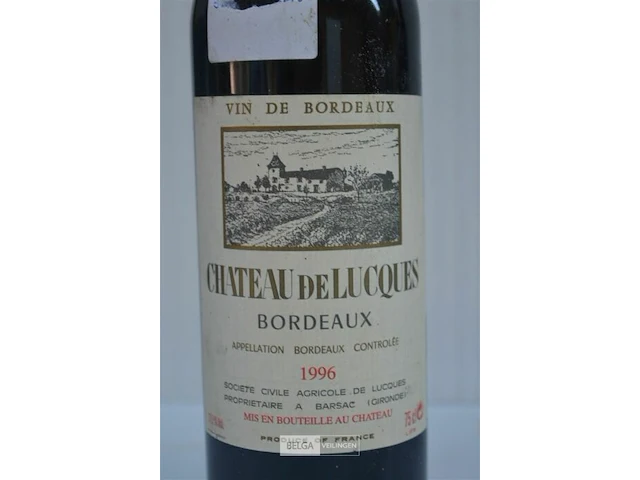 1x75cl château de lucques, bordeau, 11,5%, 1996, frankrijk - afbeelding 2 van  6
