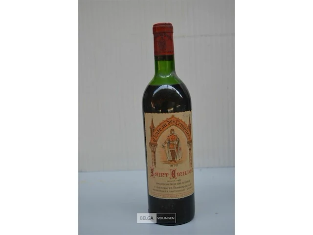 1x75cl château templiers, 1970, saint emillion, grand cru - afbeelding 1 van  4
