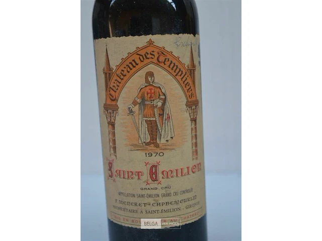 1x75cl château templiers, 1970, saint emillion, grand cru - afbeelding 2 van  4