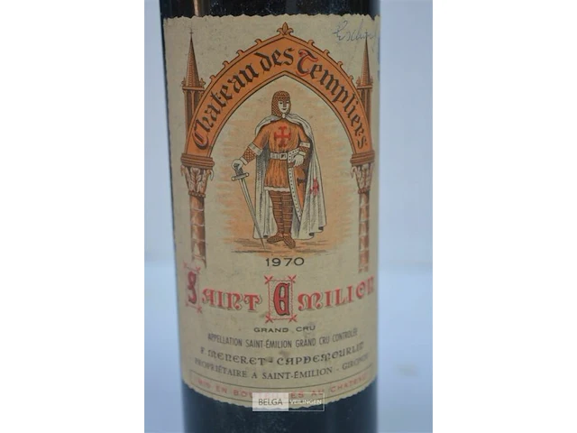 1x75cl château templiers, 1970, saint emillion, grand cru - afbeelding 4 van  4