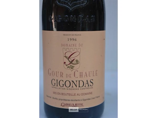 1x75cl gour de chaulé, gigondas, 1996, frankrijk - afbeelding 2 van  5