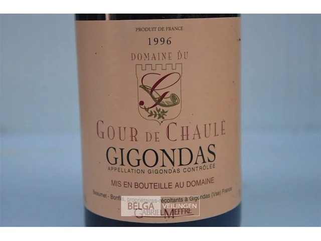 1x75cl gour de chaulé, gigondas, 1996, frankrijk - afbeelding 3 van  5