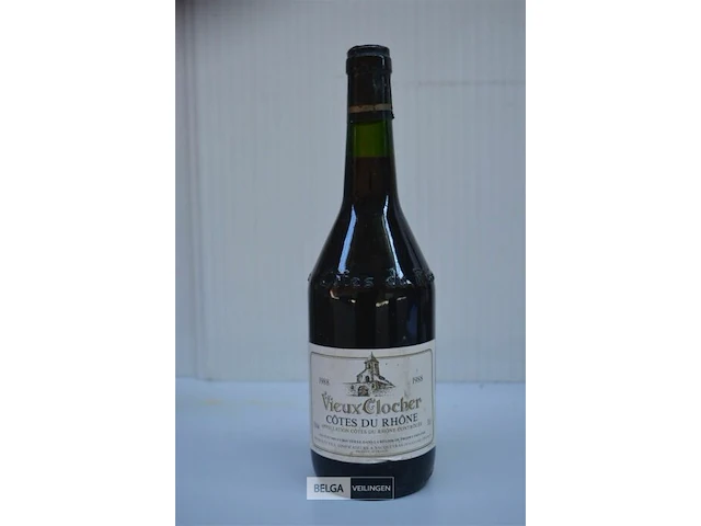 1x75cl vieux clocher côtes du rhône, 1988, 12,5%, - afbeelding 1 van  3