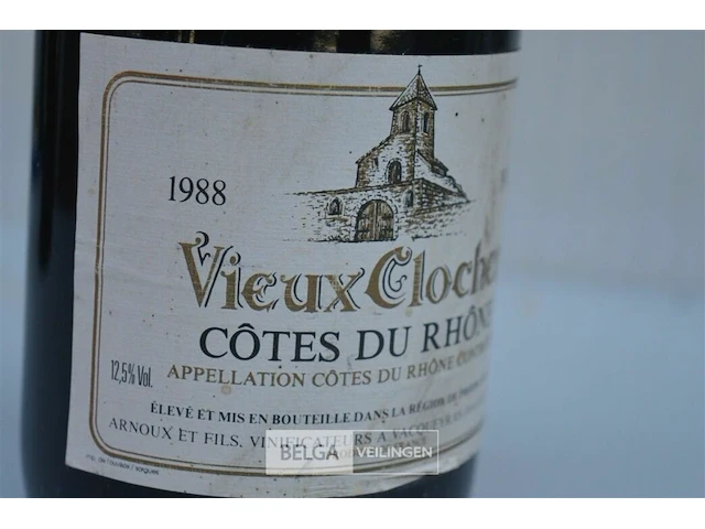 1x75cl vieux clocher côtes du rhône, 1988, 12,5%, - afbeelding 3 van  3