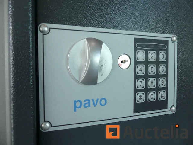 2 aan de muur gemonteerde veilige sleutelkastjes met pavo digicode - afbeelding 3 van  4