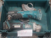 2 accu haakse slijptollen makita, 1 batterij, werking niet gekend - afbeelding 1 van  3