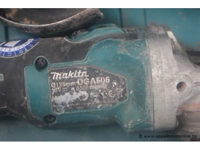 2 accu haakse slijptollen makita, 1 batterij, werking niet gekend - afbeelding 2 van  3