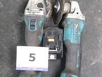 2 accu haakse slijptollen makita, vv 1 batterij, werking niet gekend - afbeelding 1 van  1
