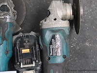 2 accu haakse slijptollen makita, w dg 506, vv 1 batterij, werking niet gekend - afbeelding 2 van  2