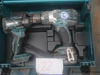 2 accu handgereedschappen makita dhp458 en dtd129, 1 batterij, werking niet gekend - afbeelding 1 van  3