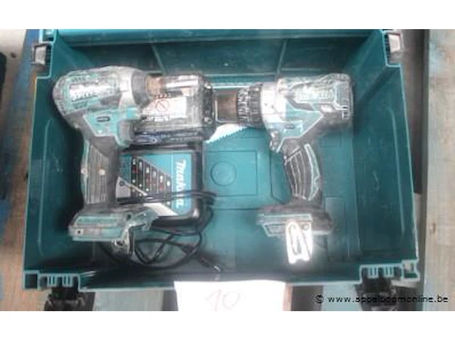 2 accu handgereedschappen makita dhp481 en dtd154, 1 batterij, oplader, werking niet gekend - afbeelding 1 van  3