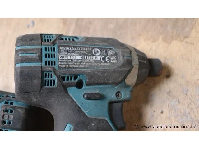 2 accu moerenaanzetters makita wo dtd152, zonder batterij - afbeelding 2 van  2