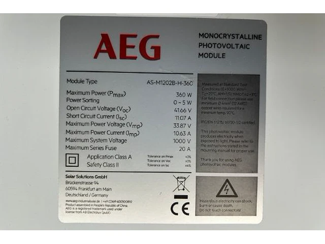 2 aeg zonnepanelen - afbeelding 4 van  4
