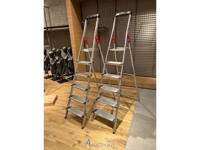 2 alu trapladder - afbeelding 1 van  2