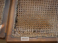 2 antiek houten stoelen met rieten zitvlak - beschadigd - afbeelding 3 van  4