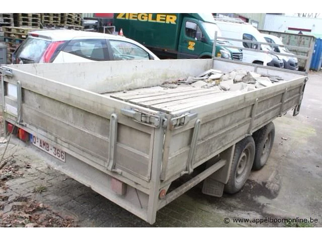 2-assige aanhangwagen bcw type d4 17 35, chassis t6980, bj 2003, cap 3500kg, zonder boorddocumenten, met inhoud - afbeelding 5 van  9