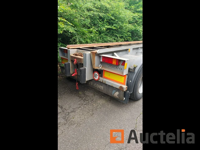 2-assige container aanhangwagen met royen r20t/2p afgedekt lade - afbeelding 2 van  17